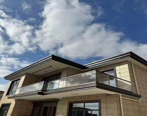Lớp rào kính nhôm linh hoạt U Channel ngoài trời không khung kính balustrade