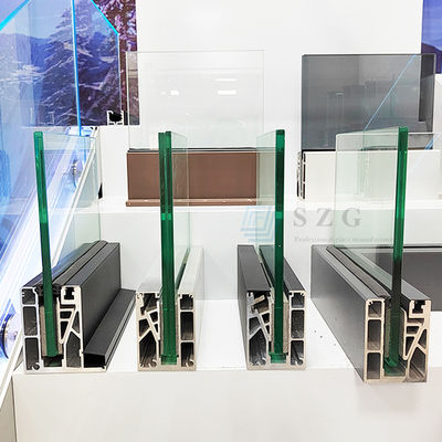 Màn hình không có khung U Channel Glass Railing Powder Coating For Residential