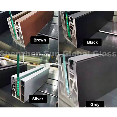 SZG U kênh không khung 12mm thủy tinh ban công hàng rào Tòa nhà dân cư