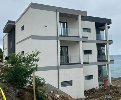 Đường rào kính nhôm đen U Channel Đường rào kính nhôm ổn định