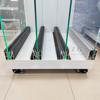 Đường rào kính nhôm đen U Channel Đường rào kính nhôm ổn định