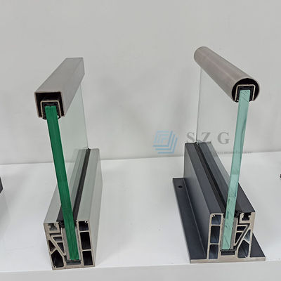 LED ánh sáng kính balustrade nhôm thiết kế hàng rào hiện đại không khung thủy tinh nóng bỏng ngoài trời ban công hàng rào