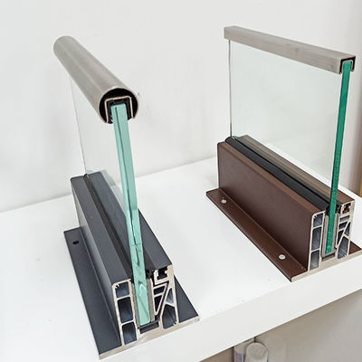 An toàn thông minh nhôm U kênh thủy tinh hàng rào bột phủ nhôm thủy tinh balustrade