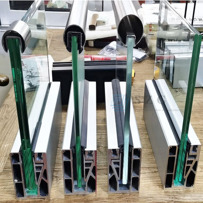 An toàn thông minh nhôm U kênh thủy tinh hàng rào bột phủ nhôm thủy tinh balustrade