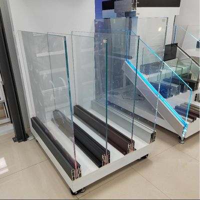 Mở nhìn không khung thủy tinh hàng rào ban công Balustrade thủy tinh U kênh với đèn LED