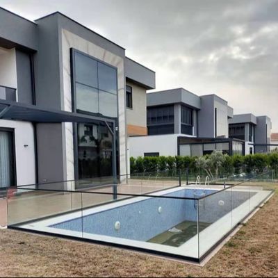 Mở nhìn không khung thủy tinh hàng rào ban công Balustrade thủy tinh U kênh với đèn LED