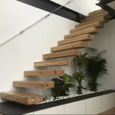 Villa / Phòng trang trí cầu thang nội thất mở cao cầu thang thủy tinh nổi bằng gỗ