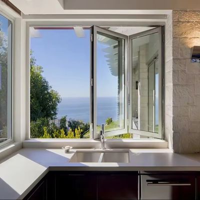 Kiểm soát nhiệt độ Bảo vệ âm thanh Cửa sổ có độ dày kính tùy chỉnh nhôm-thép không gỉ-cá