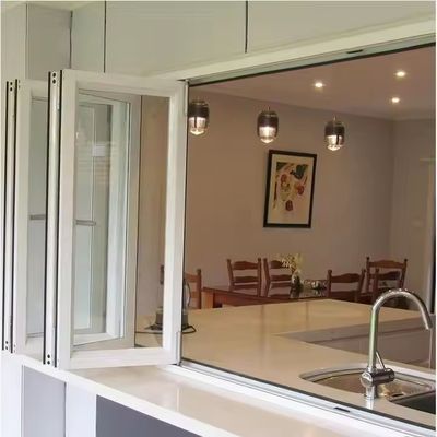 1.5mm Aluminium cửa sổ gấp lâu dài với mô hình gấp ngang và kết thúc khung anodized