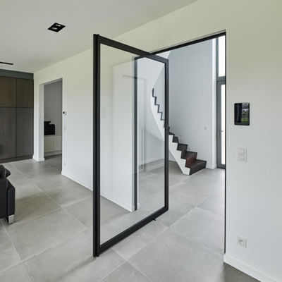 Low-E Glass Type Glass Pivot Front Door với khung thủy tinh và hợp kim nhôm