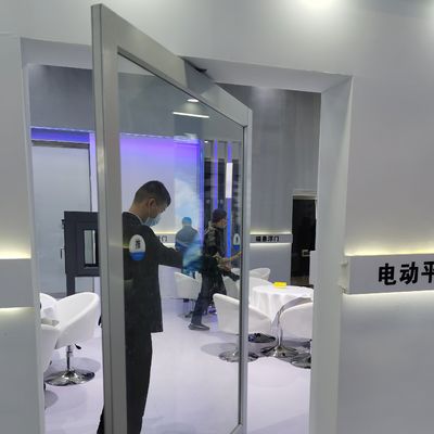 Hình kim loại nhôm thiết kế sang trọng Laminated Glass Pivot cửa trước trong kích thước tùy chỉnh cho loại kính đơn và đôi