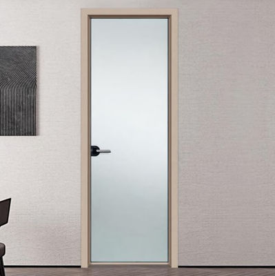 Phòng ngủ Double tempered Glass Aluminum Frame Glass Door với lớp phủ bột
