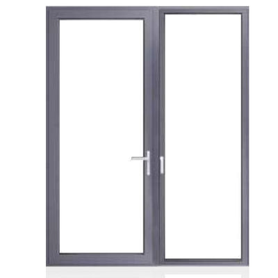 Phòng ngủ Double tempered Glass Aluminum Frame Glass Door với lớp phủ bột