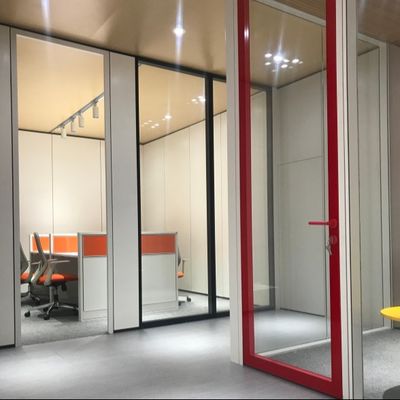 Cửa lơ lửng thủy tinh nhôm hai cửa hàng cửa hàng trước Cửa lưng nhôm hai cửa