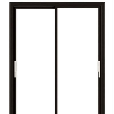 Cửa kính trượt màu đen có thể khóa bên trong lớn hiện đại