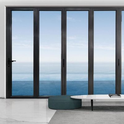 Slimline Aluminium Bifold Doors Indoor Balcony Thiết kế trượt gấp Bi-Fold Aluminum Glass Door