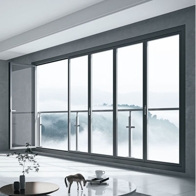 Cửa gấp nhôm với cách điện âm thanh tốt chất lượng cao EPDM và silicone sealant để dễ dàng lắp đặt