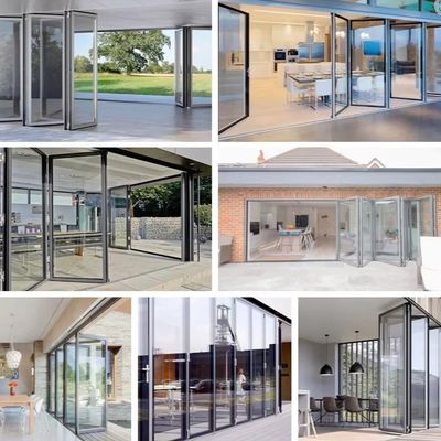 Cơ chế khóa an toàn Cửa kính gấp nhôm bằng bạc / trắng / đen / tùy chỉnh cho các tổ chức giáo dục