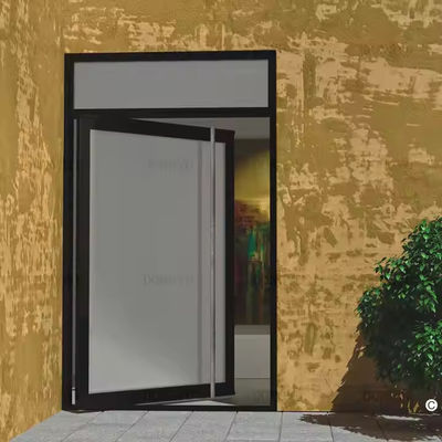 4-12mm Double Glassing Aluminum Pivot Door với kính trong suốt và vật liệu lưới màn hình thép không gỉ