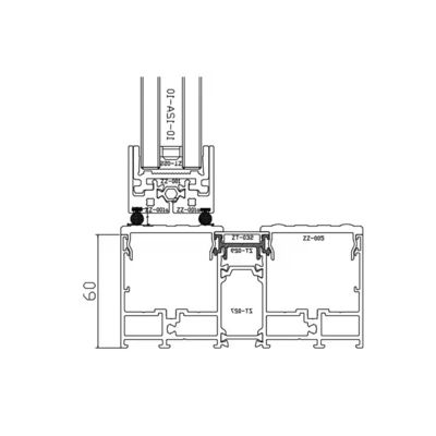Cửa xoay nhôm bên trong bằng thép không gỉ với kính trong suốt và độ dày khung 1,8mm