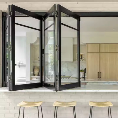 Hình ngang Aluminium cửa sổ gấp đôi hiệu quả năng lượng cao với kính và khung tùy chỉnh