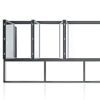 Hình ngang Aluminium cửa sổ gấp đôi hiệu quả năng lượng cao với kính và khung tùy chỉnh