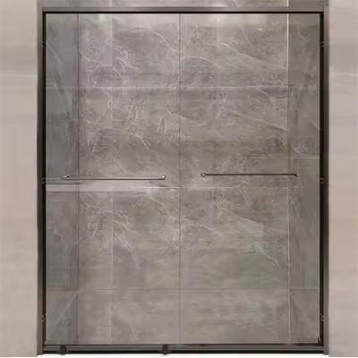 Thiết kế không khung Dễ lắp đặt 8mm cửa douche trượt kính kép