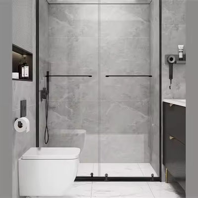 Thiết kế không khung Dễ lắp đặt 8mm cửa douche trượt kính kép