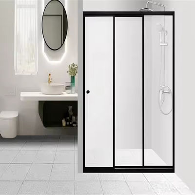 Thiết kế không khung Dễ lắp đặt 8mm cửa douche trượt kính kép