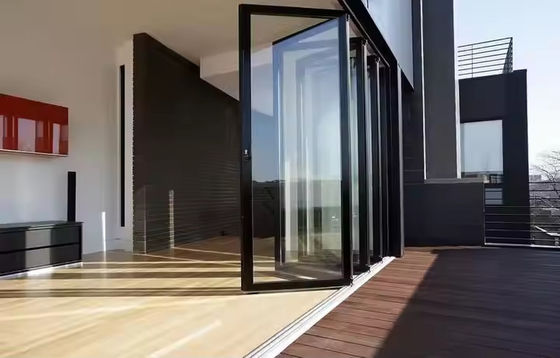 Bên ngoài Accordion Cửa gấp cửa ra vào cửa nhôm kính cửa gấp cho Veranda