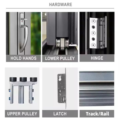 Nhôm âm thanh và chống nước cách ly Bi cửa gấp cửa ngăn kính