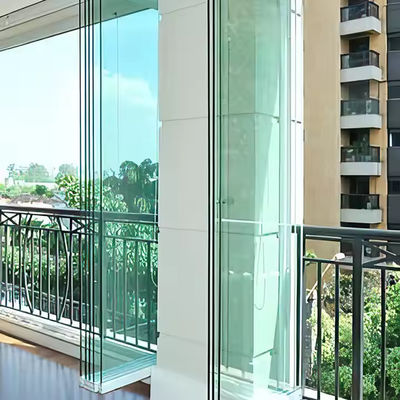 Không khung trượt gấp cửa kính cứng rèm, cửa phân vùng ban công