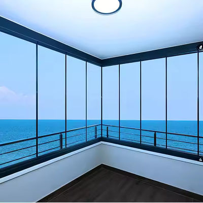 Không khung trượt gấp cửa kính cứng rèm, cửa phân vùng ban công