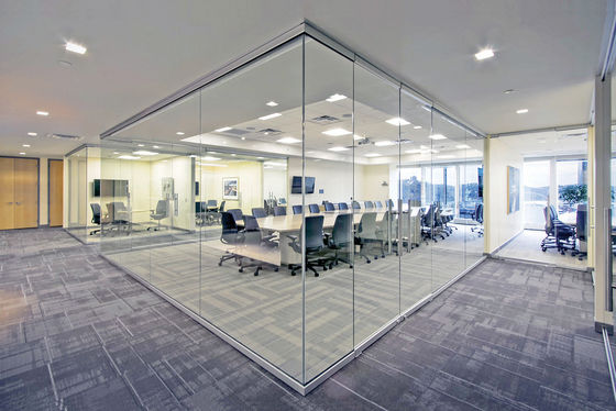 View Full Frameless kính trong suốt tường phân vùng cho văn phòng, nhà, xưởng