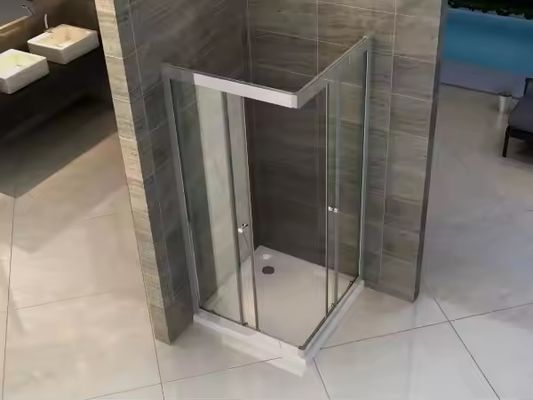 Vách kính trượt bên hông cho phòng tắm bằng nhôm kính thép không gỉ phòng tắm vòi hoa sen đi bộ