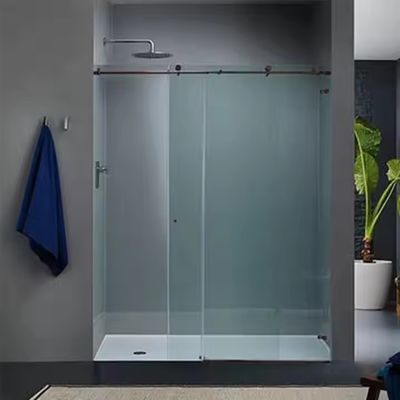 Vách ngăn phòng tắm nội thất nhôm tùy chỉnh với độ dày profile 1.4mm và kính mờ