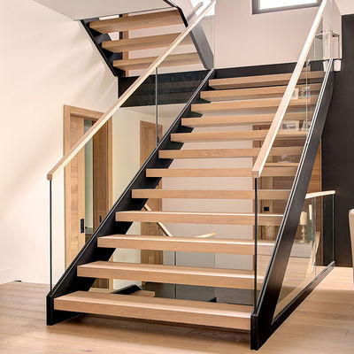 Aluminum U Profile Channel Glass Stair Railing With Glass Clamp Stair Handrail Top Rail Frame (Máy kéo cầu thang bằng ống kính)