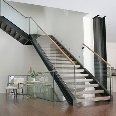 Aluminum U Profile Channel Glass Stair Railing With Glass Clamp Stair Handrail Top Rail Frame (Máy kéo cầu thang bằng ống kính)
