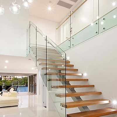 Thang cầu thang được tùy chỉnh Cửa tháp thủy tinh đậm chất cho cầu thang bên trong Balustrade