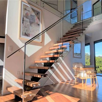 Thang cầu thang được tùy chỉnh Cửa tháp thủy tinh đậm chất cho cầu thang bên trong Balustrade