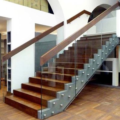 Thang cầu thang được tùy chỉnh Cửa tháp thủy tinh đậm chất cho cầu thang bên trong Balustrade