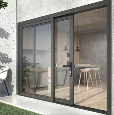Giảm tiếng ồn Cửa trượt nhôm kính cách nhiệt 3 mét Cửa trượt nhôm