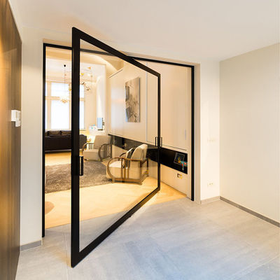 Low-E Glass Type Glass Pivot Front Door với khung thủy tinh và hợp kim nhôm