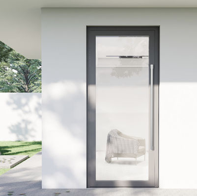 Phòng ngủ Double tempered Glass Aluminum Frame Glass Door với lớp phủ bột