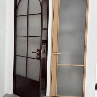 Y/N Cửa lơ lửng nhôm chống côn trùng với kính rõ ràng và khóa từ tính