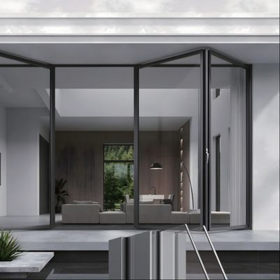 Cơ chế khóa an toàn Cửa kính gấp nhôm bằng bạc / trắng / đen / tùy chỉnh cho các tổ chức giáo dục