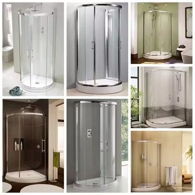 Khung cửa nhà tắm bằng nhôm bên trong bằng nhôm, vách ngăn tắm bằng kính cường lực