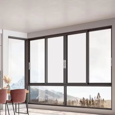 Kính đậm nhiệt vỡ nhôm trượt bão cửa sổ với lưới côn trùng