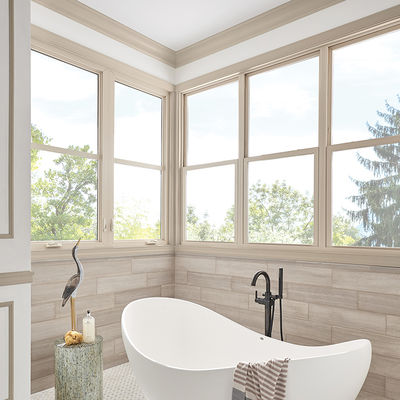 Cửa sổ lơ lửng nhôm tiết kiệm năng lượng chống âm thanh với bảo hành 10 năm và kính kính kép