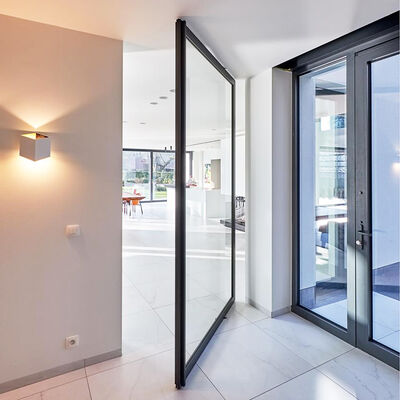 6 + 6 mm 8 + 8 mm Cửa xoay an toàn bằng thép cường lực trong suốt bằng thép cường lực